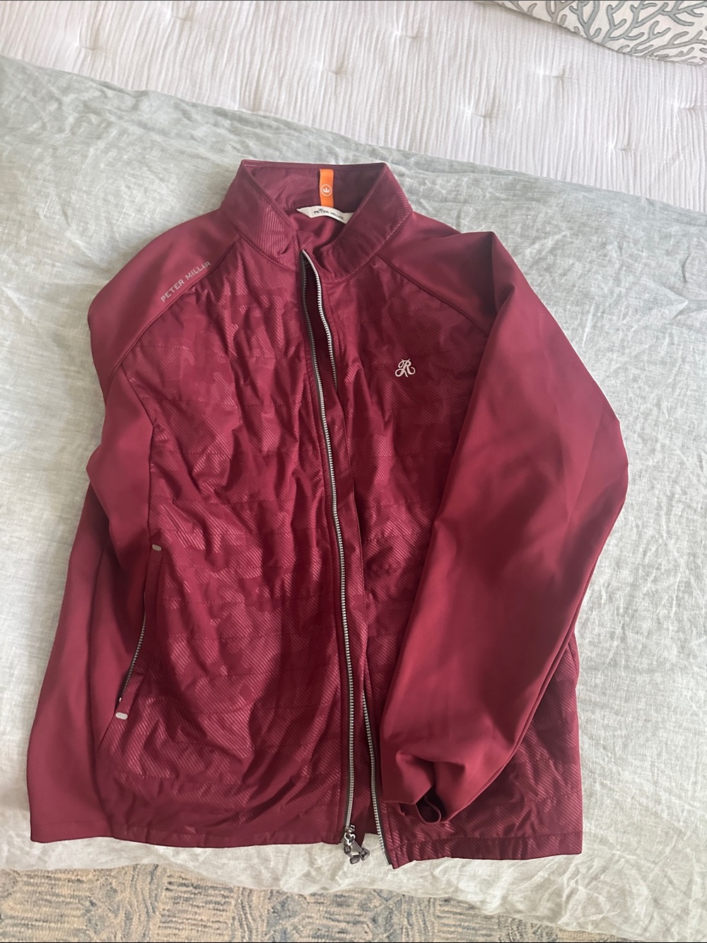 Peter Millar Burgundy Performance Full-Zip Jacket